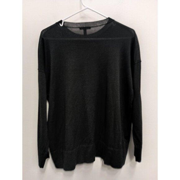 Eillen Fisher Womens Sweater XS Black Silk Blend Minimalist Capsule Sustainable - Picture 5 of 6